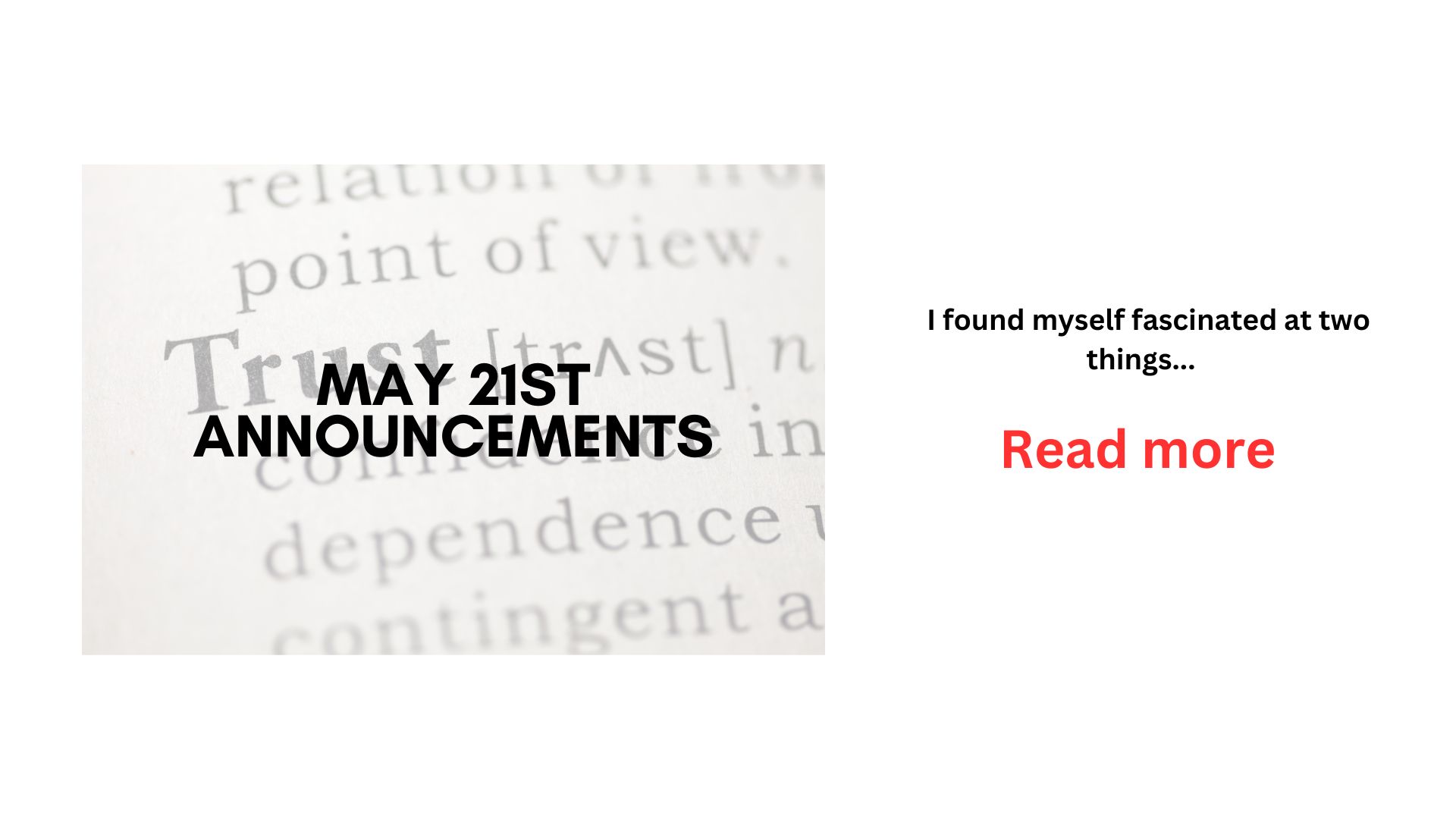 21st May